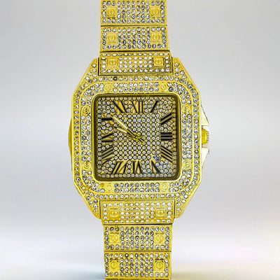 Cartier iced stone- watch for men