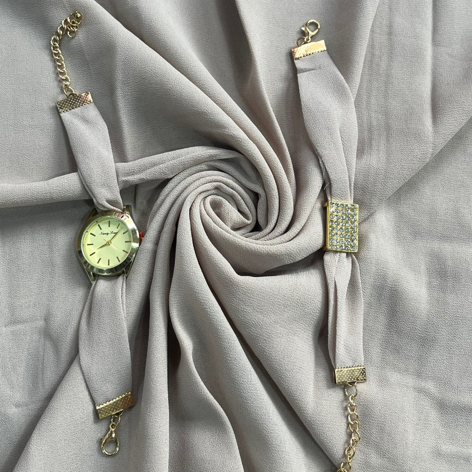 Hijab, Watch & Bracelet -Ginger