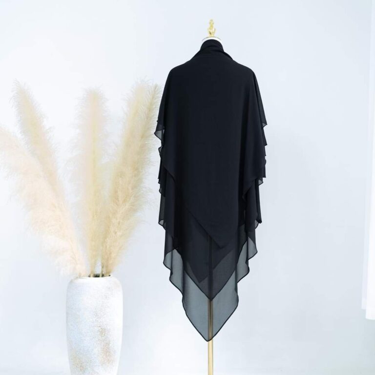 3 LAYER BLACK SCARF