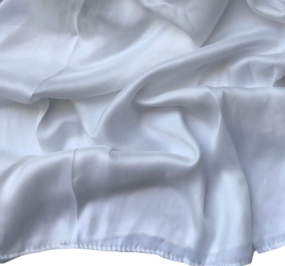 PLAIN SILK WHITE HIJAB