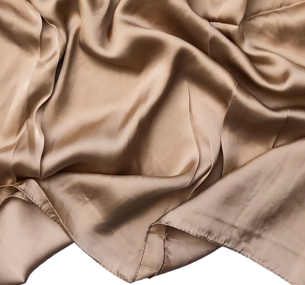 PLAIN SILK LIGHT BROWN HIJAB