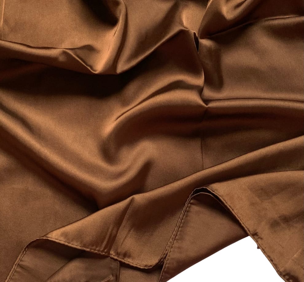 PLAIN SILK BROWN HIJAB