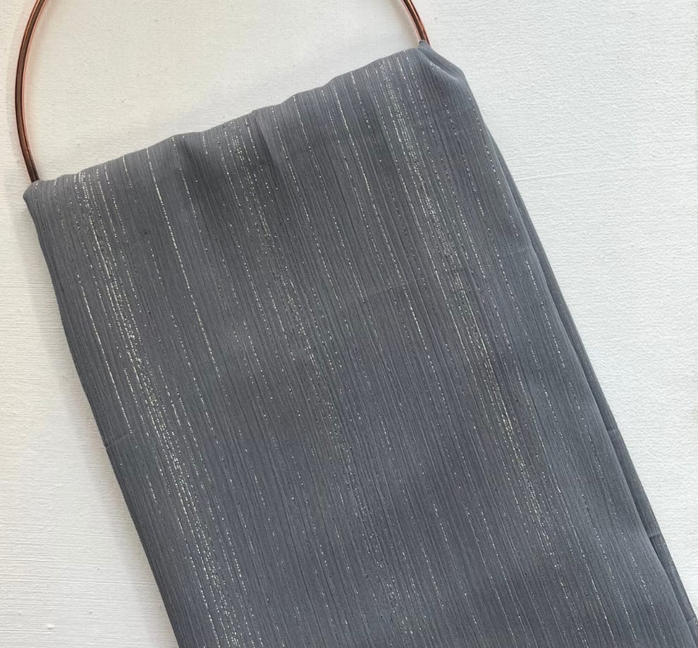SHIMMER GRAY CHIFFON