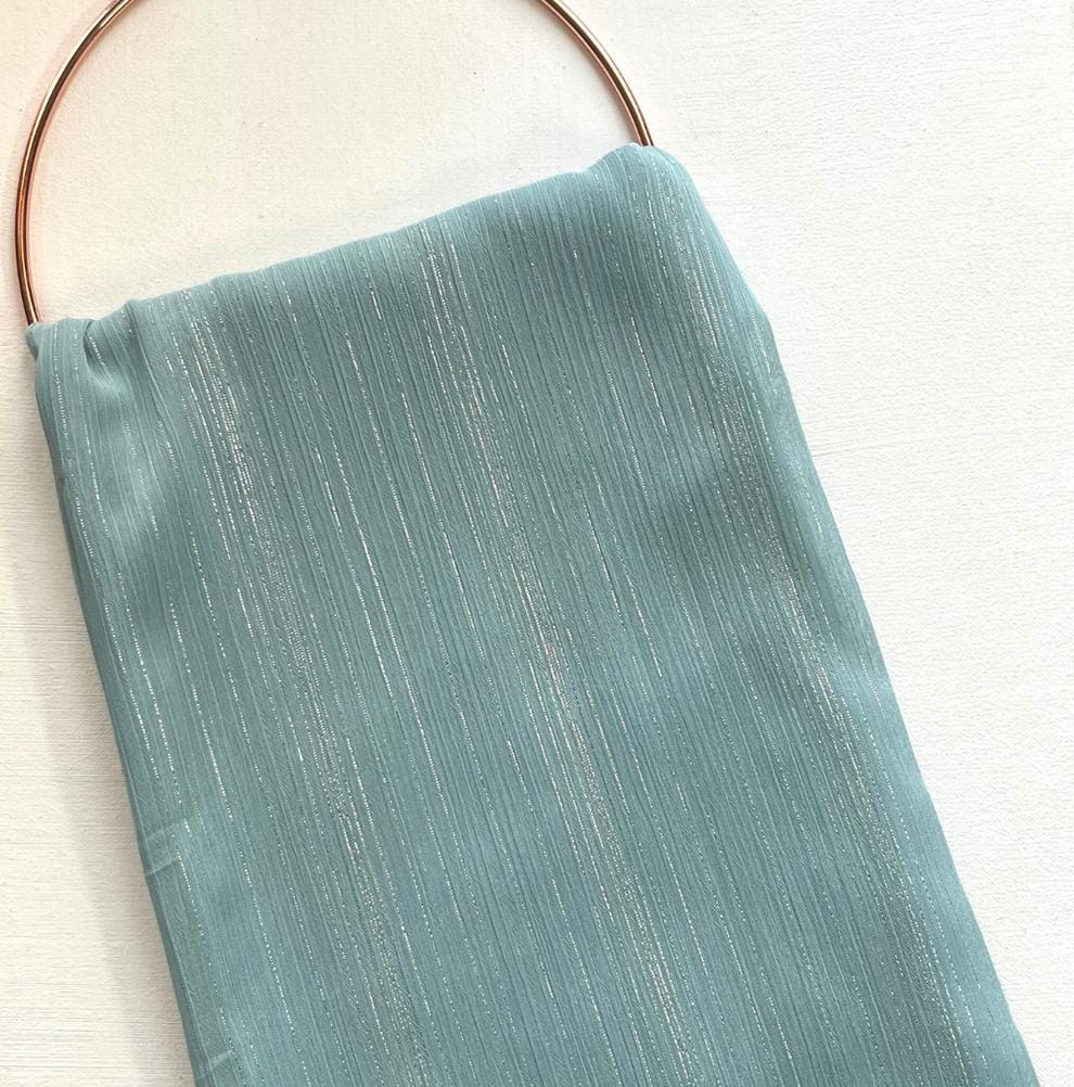 SHIMMER ZINC BLUE CHIFFON