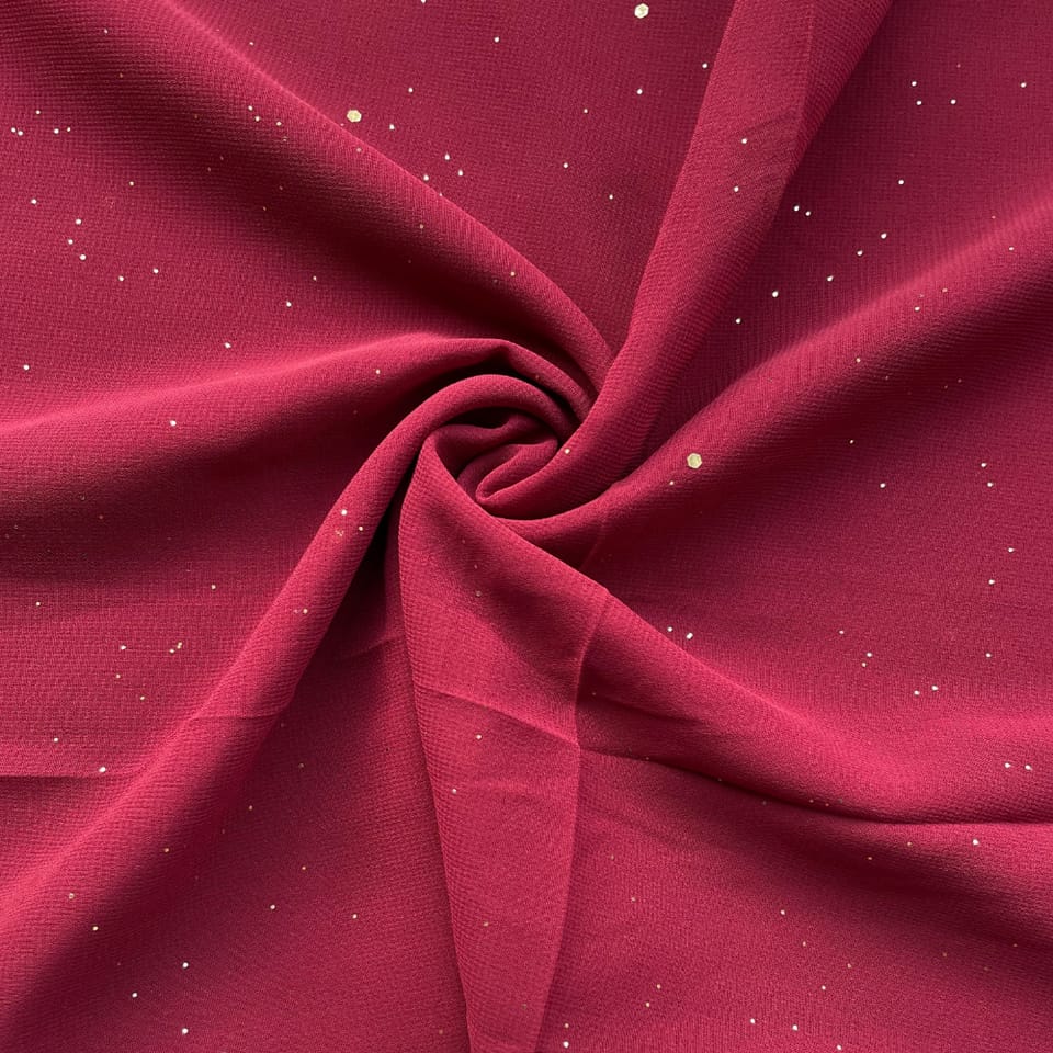 GLITTER GEORGETTE MEHROON HIJAB