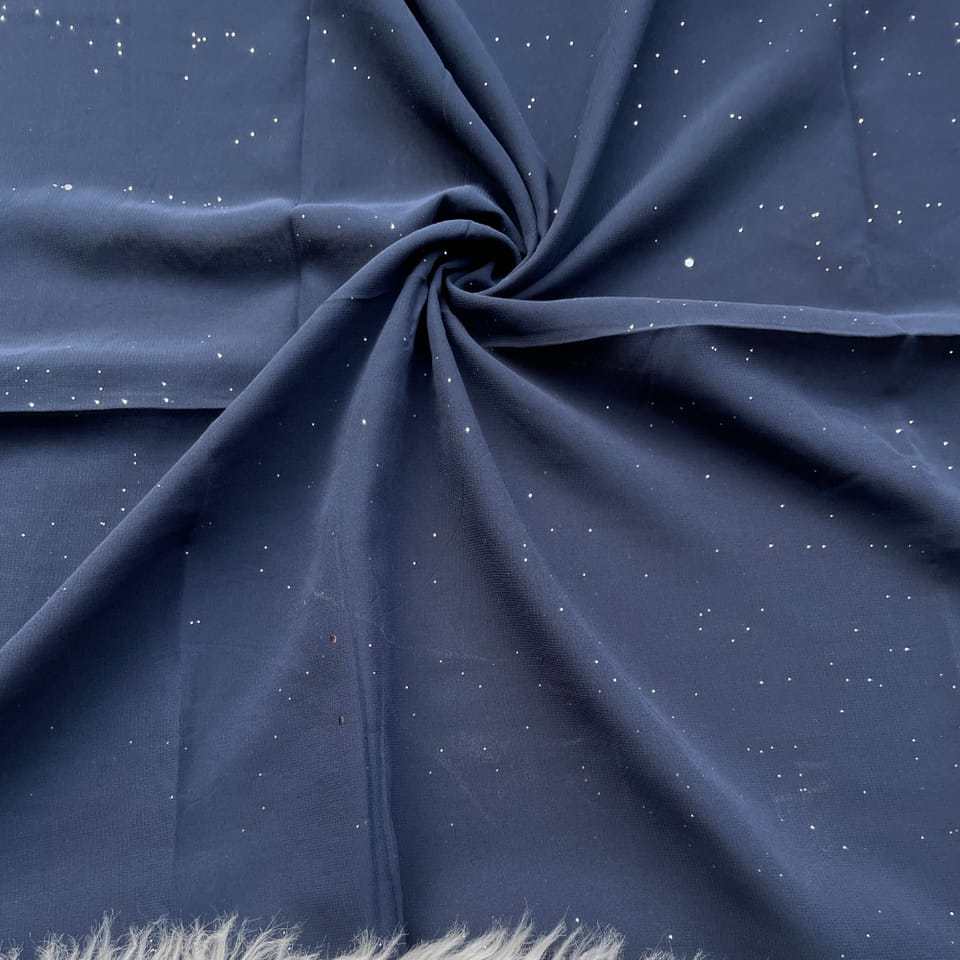 GLITTER GEORGETTE BLUE HIJAB