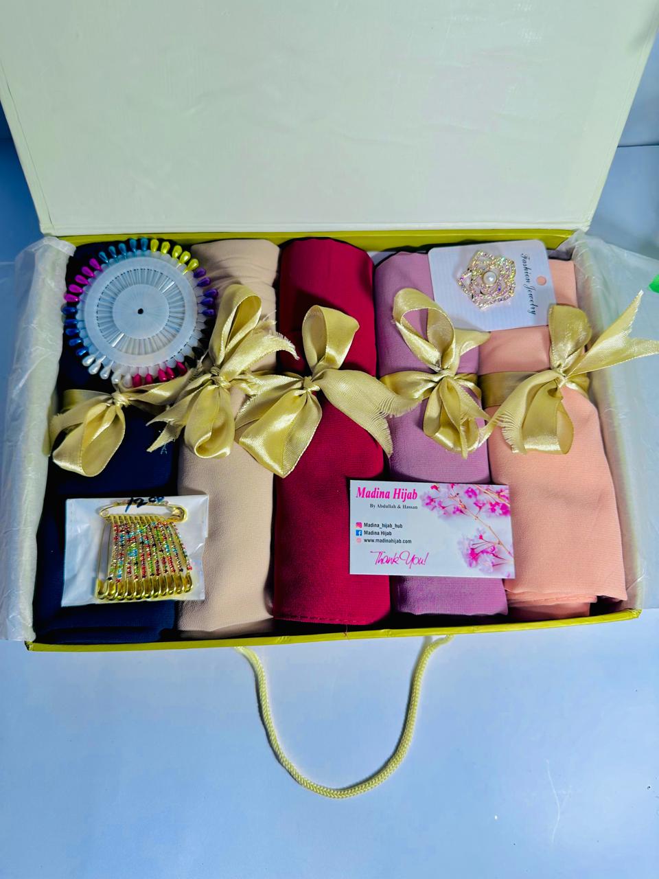 Bundles of 5 Georgrtte  HIJABS+NIQAB+CAPS