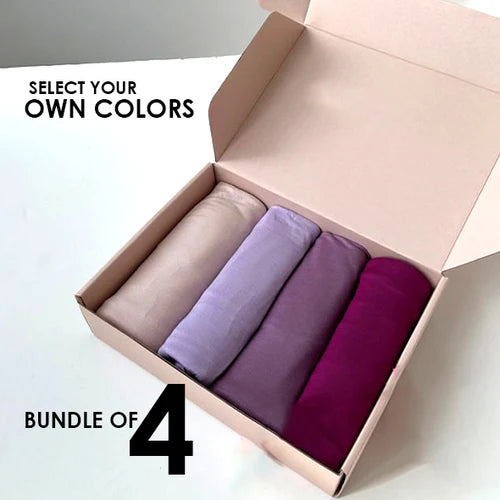 Bundles of 4 Hijabs+Niqab +Caps