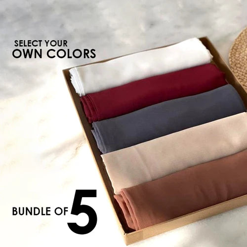 Bundles of 5 Georgrtte  HIJABS+NIQAB+CAPS
