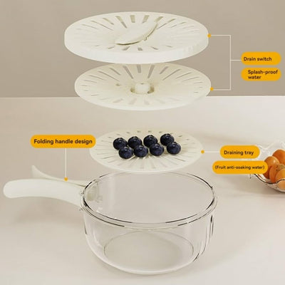 Folding Handle Drain Basket