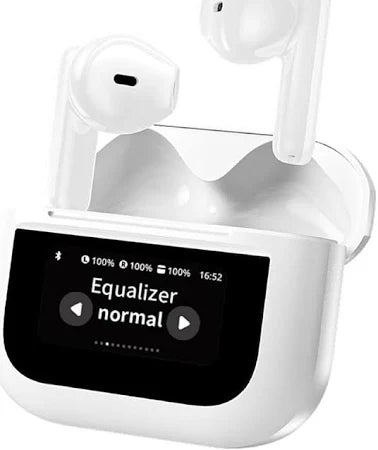 Wireless Earbuds with LCD Touchscreen